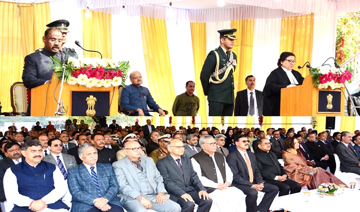 SH. GIRISH CHANDRA MURMU TAKING OATH AS LIEUTENANT GOVERNOR OF JK