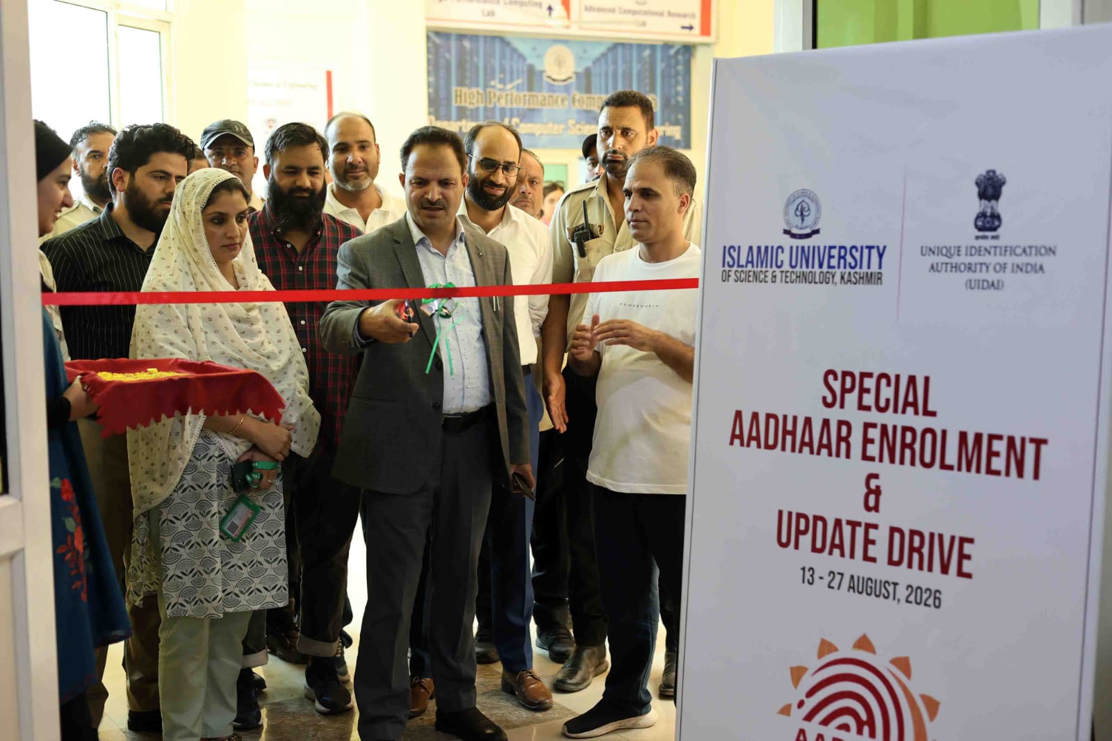IUST inaugurates special 15 day aadhaar enrolment and update drive